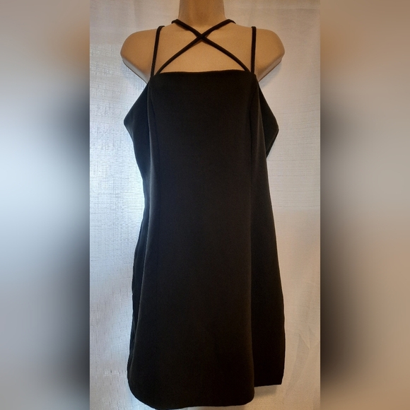 She + Sky Dresses & Skirts - She + Sky Elegant Black Strappy Blouse